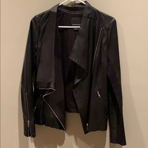 Super soft Trouve leather jacket with zippers